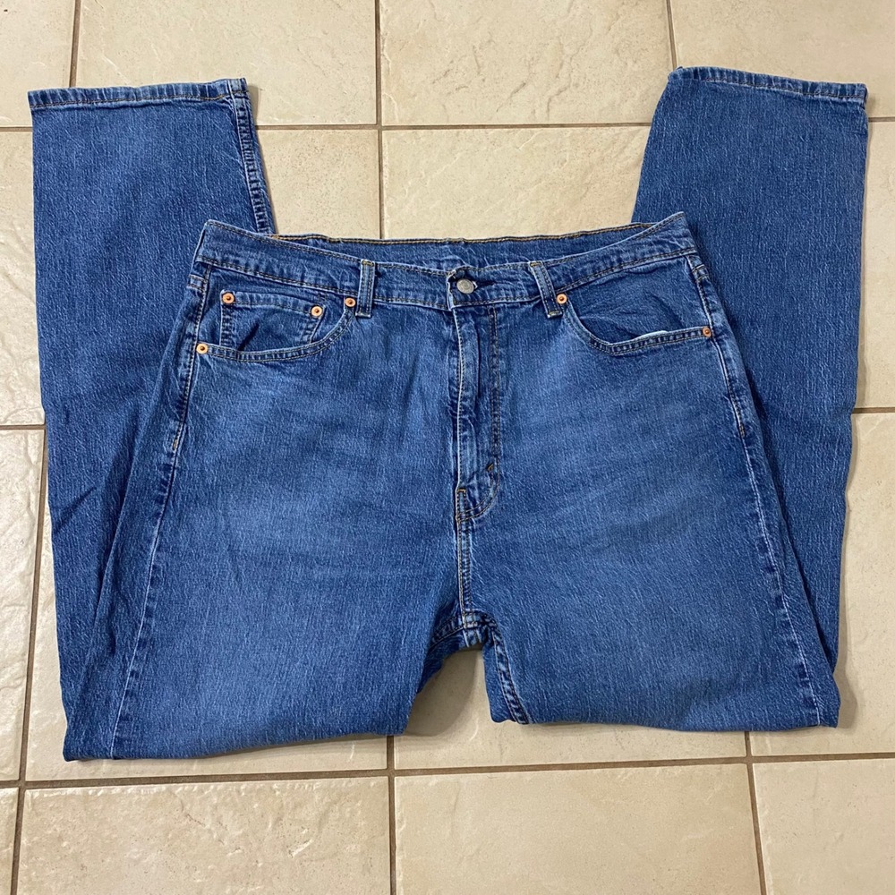 Levi Strauss Co 505‎ Mens Jeans W38 L32 Blue Straight Fit Classic Denim
